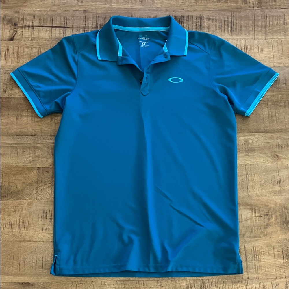 Oakley Men's Teal Polo Shirt - Hang Dried